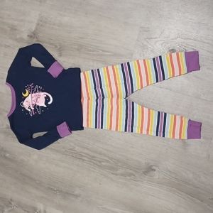 Cat & Jack adorable pajama set long sleeve top joggers pants cat stripe winter 4